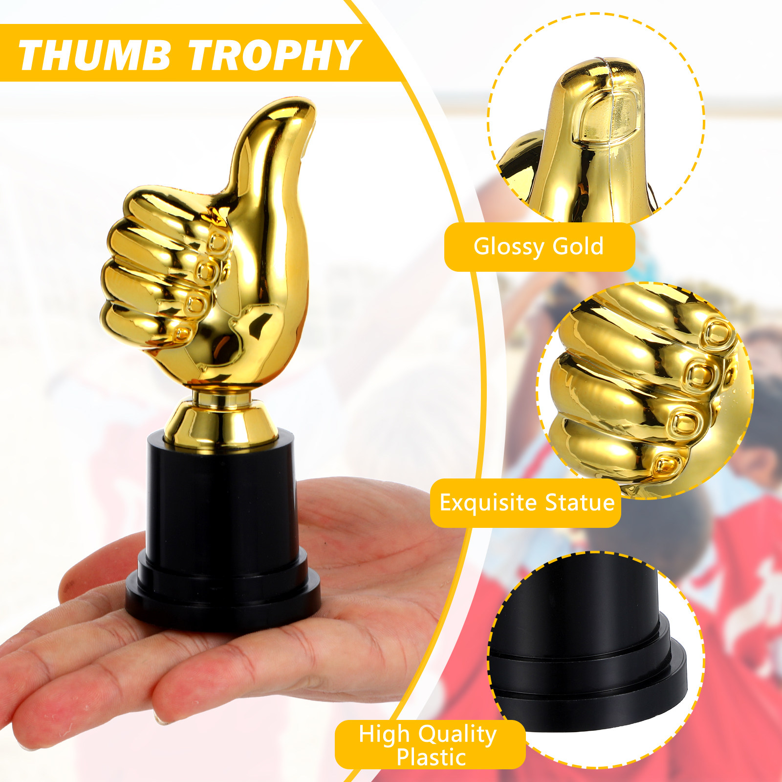 6pcs Thumb-Shaped Award Trophy - Kids Education Motivation recension och pris