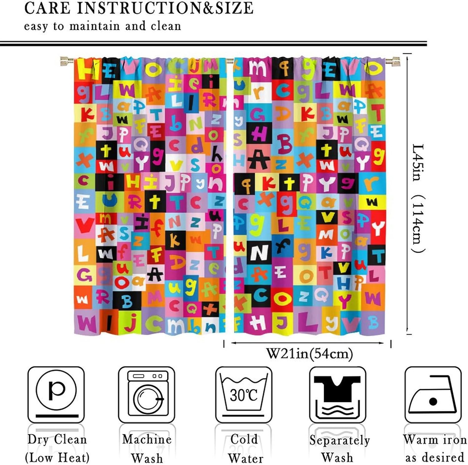 Multicolor ABC Block Curtain P - Abc Kids Early Education recension och pris