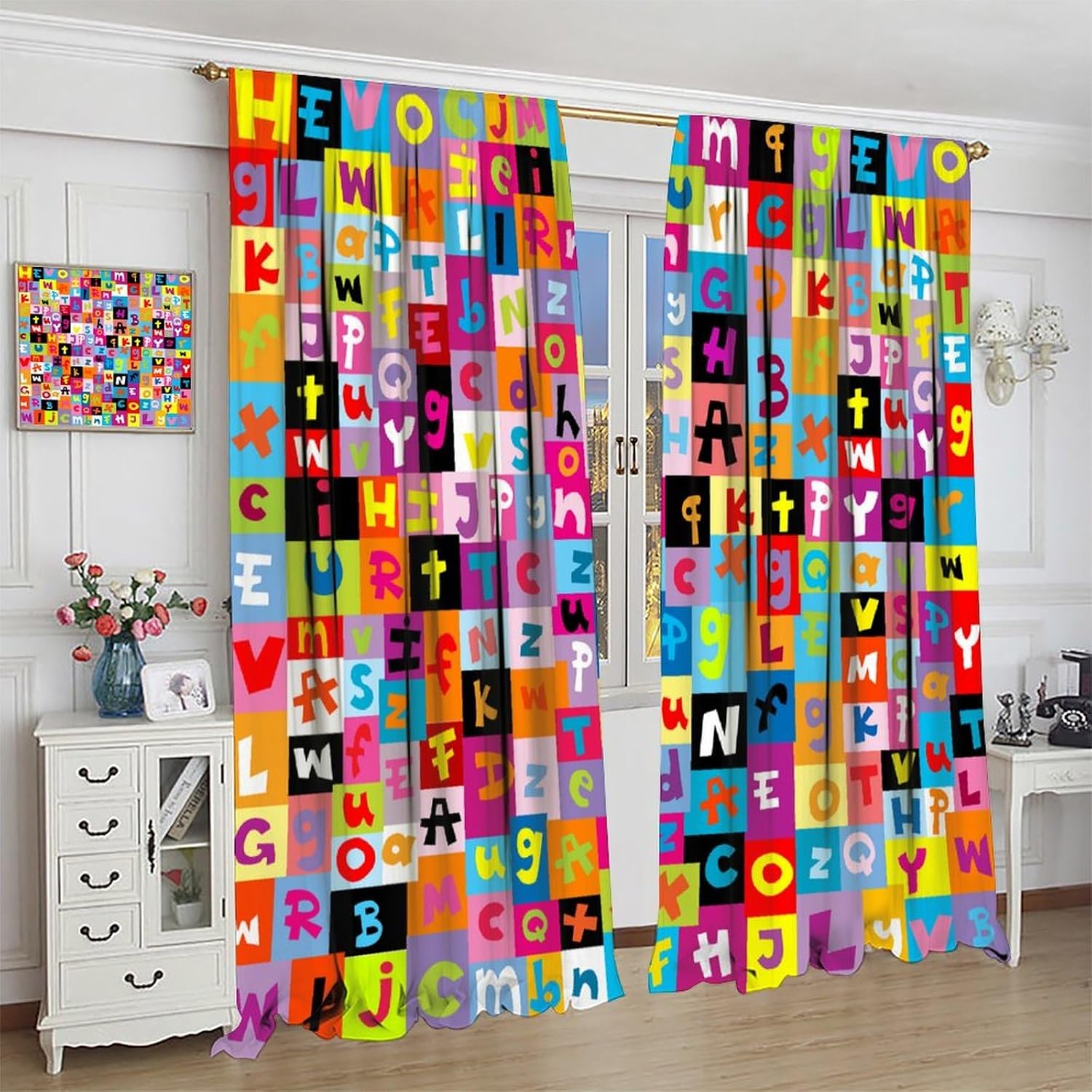 Multicolor ABC Block Curtain P - Abc Kids Early Education recension och pris