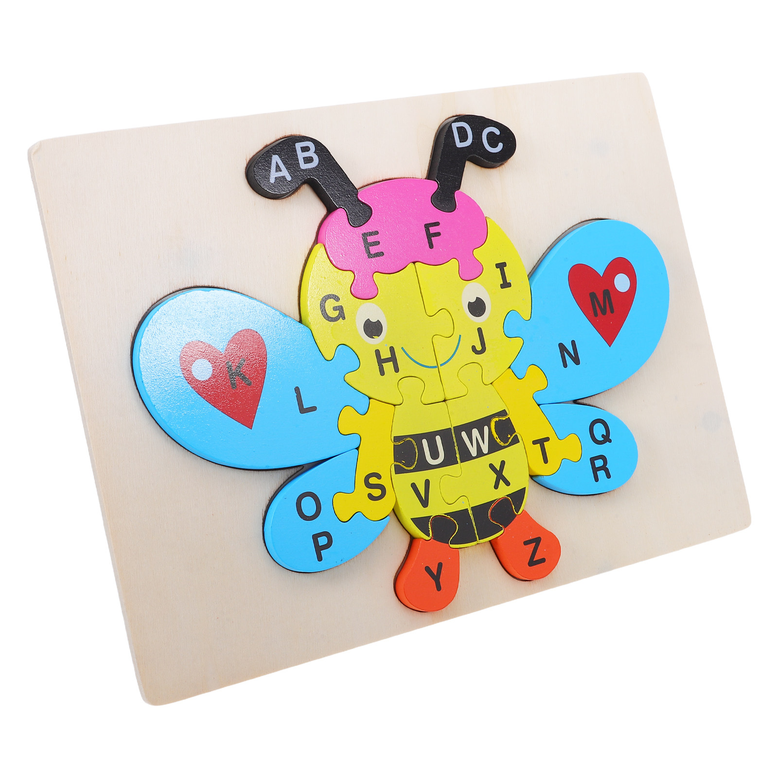 1Set Wooden Abc Puzzle Bee Sha - Abc Kids Early Education recension och pris