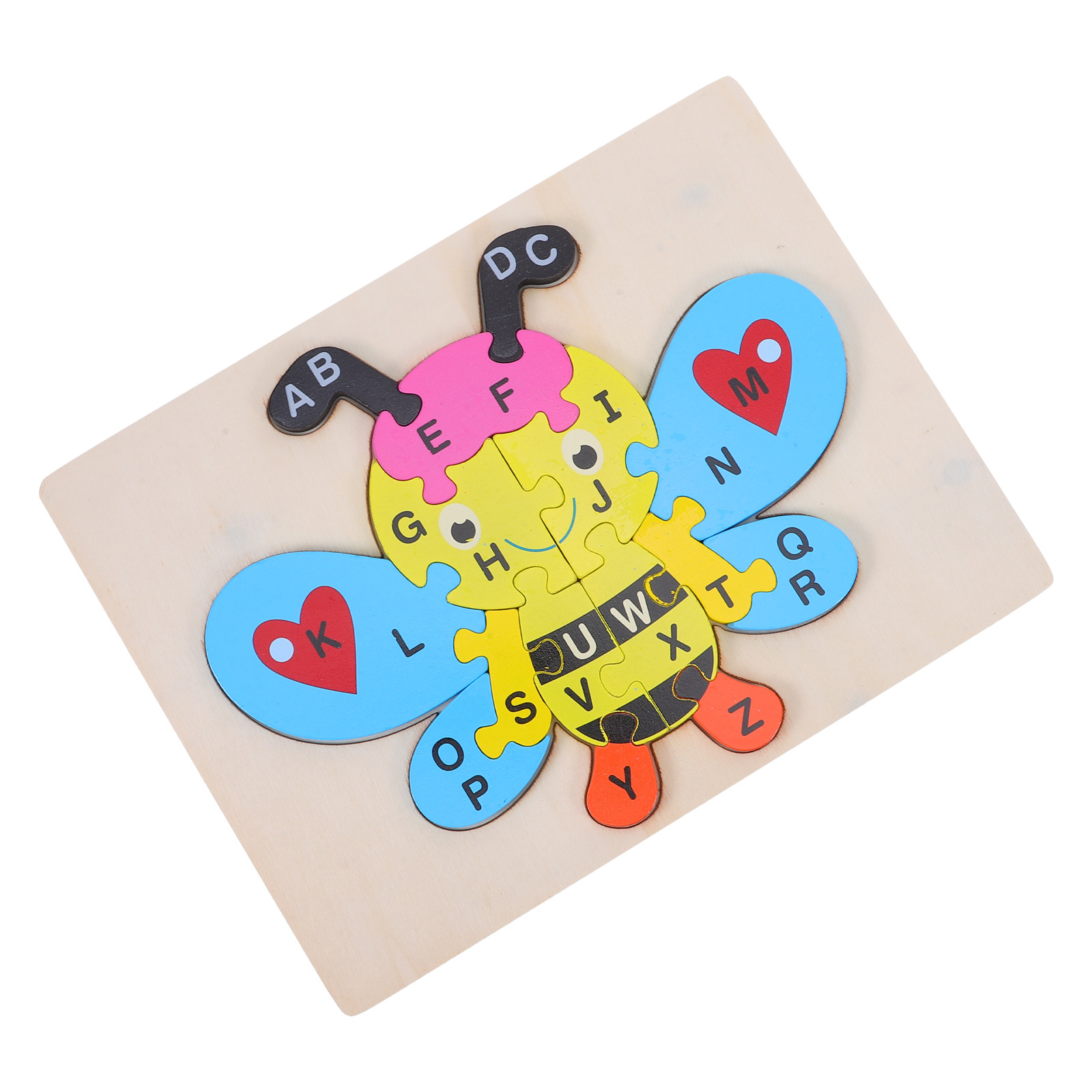 1Set Wooden Abc Puzzle Bee Sha - Abc Kids Early Education recension och pris