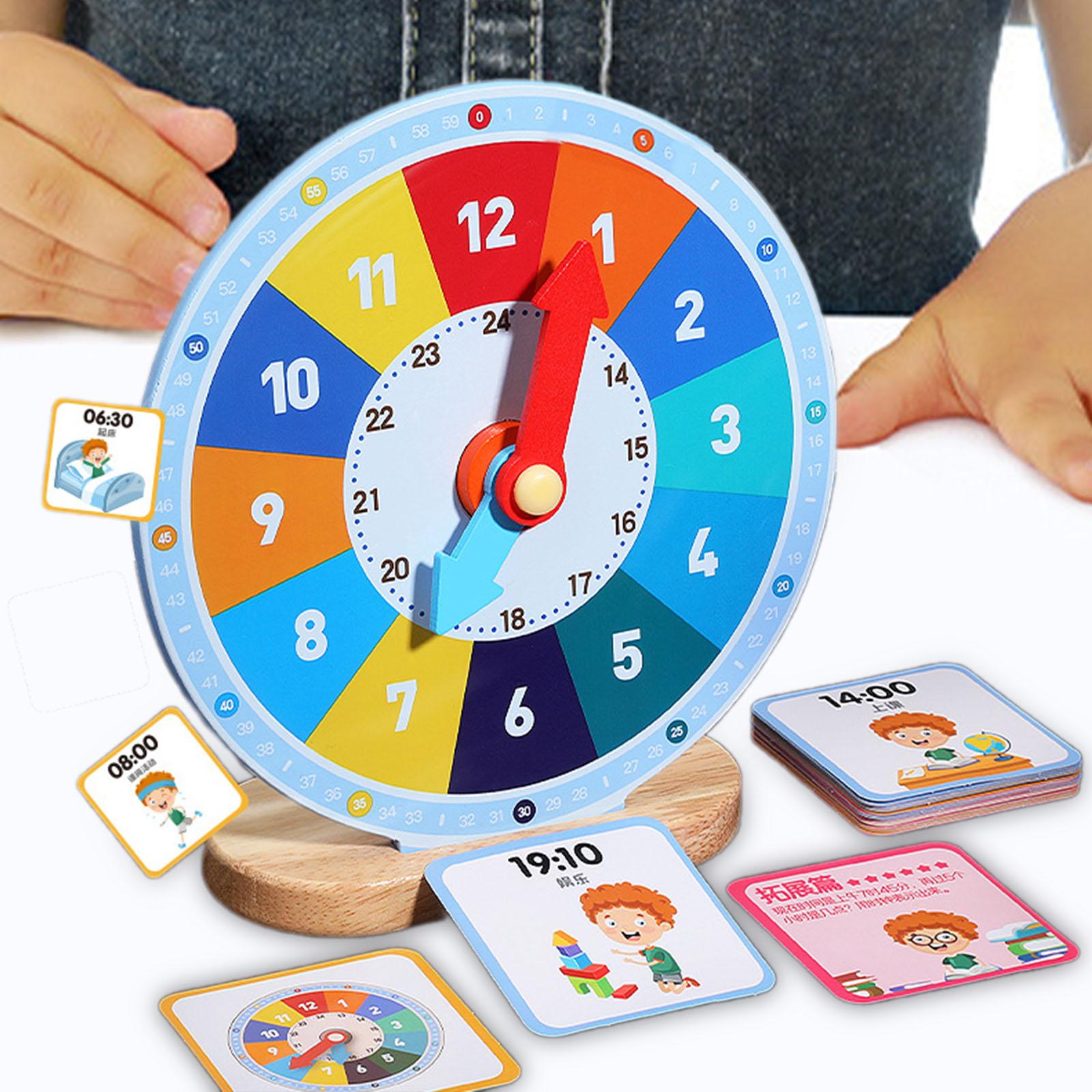 Wooden Education Clock Learnin - Kids Education Number recension och pris